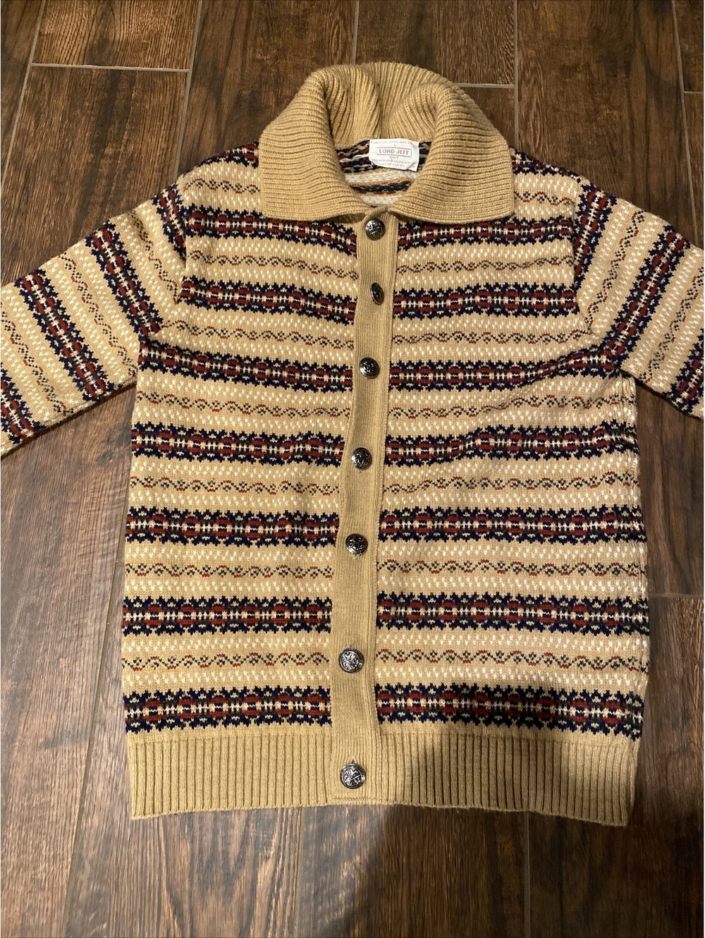 Lord Jeff Cardigan Sweater Men's XL Nordic Cardigan Vintage - Picture 4 of 9